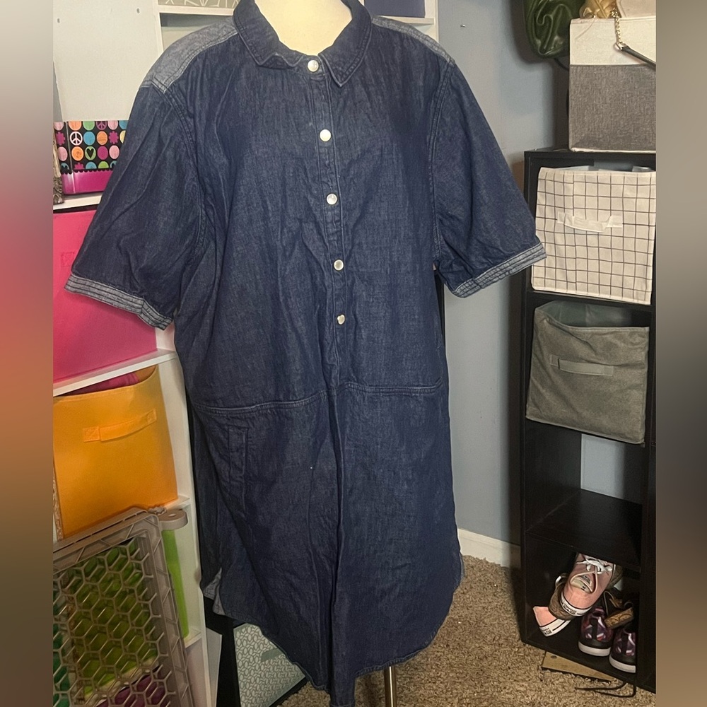 Denim Blue Midi Dress